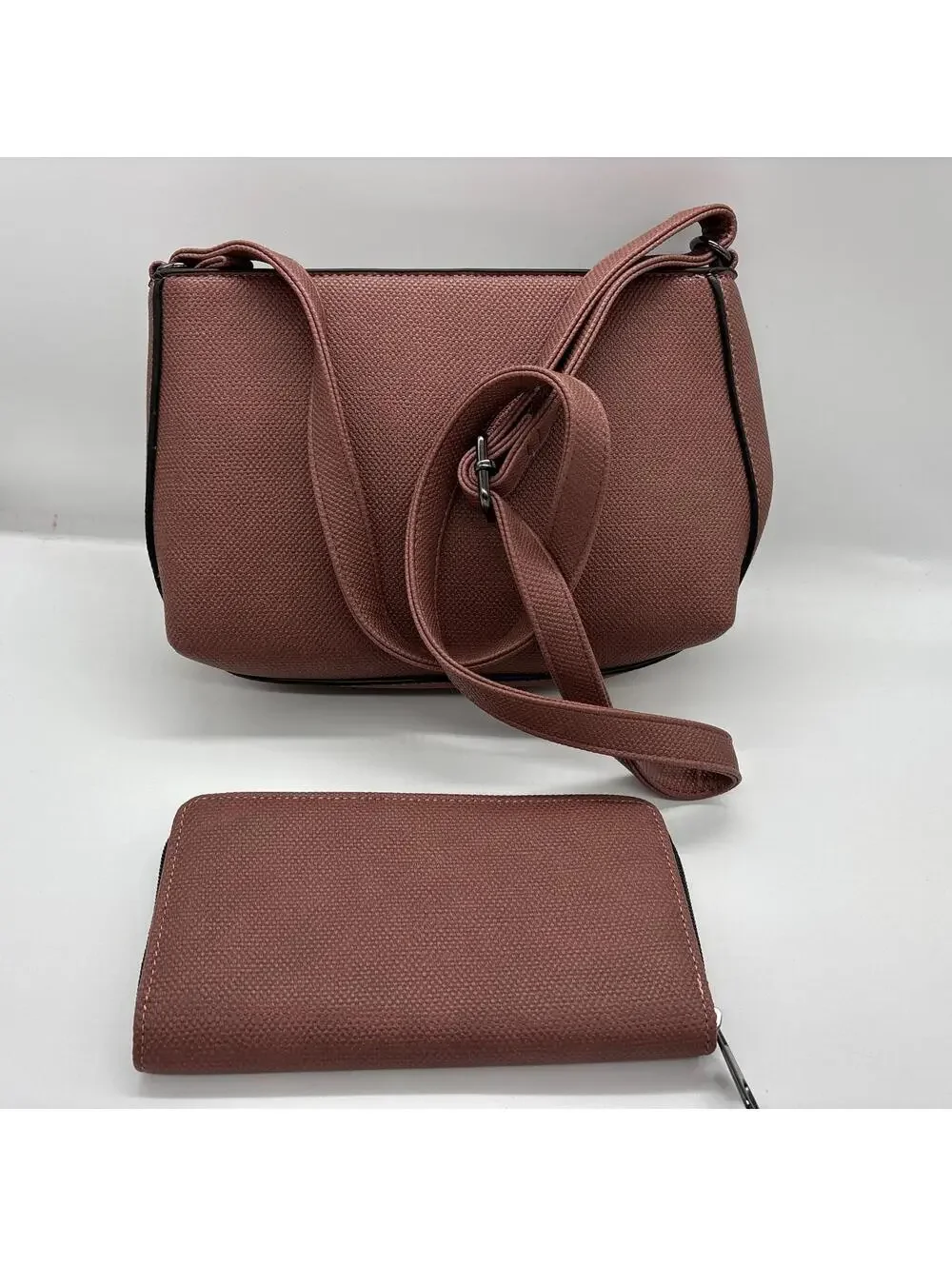 Women's Crossbody Bag and Matching Wallet Set Maeve Purple-ish Both New